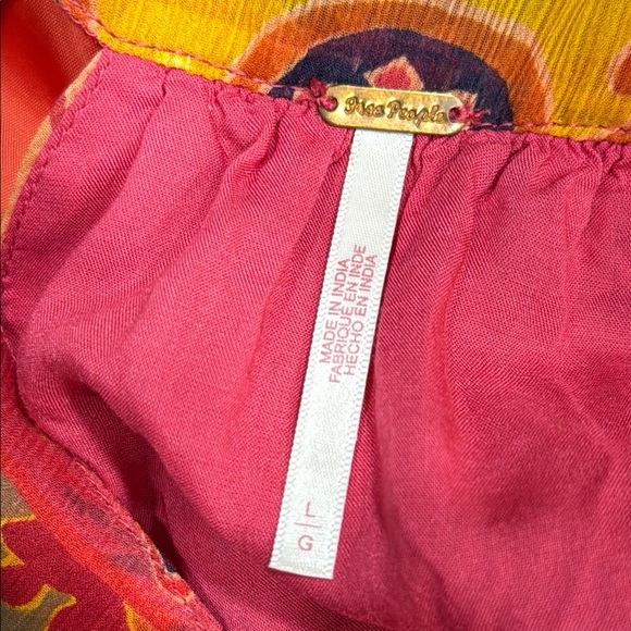 Free People Red and Yellow Halter Neck Tank Top - Picture 3 of 5